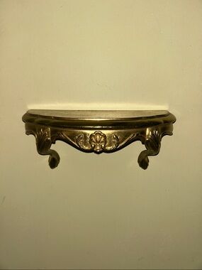 Burwood 1983 Vintage shiny Goldtone gilded shelf